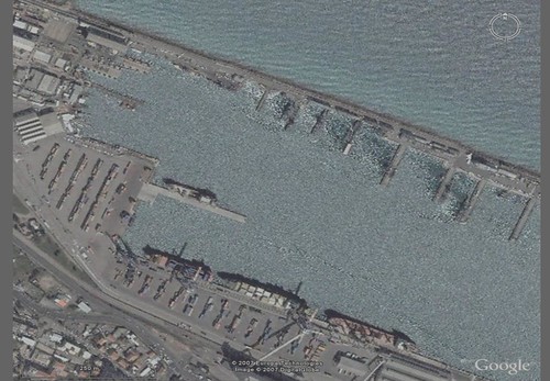 Haifa Harbor - DigitalGlobe Image from Google Earth (1-4,600)