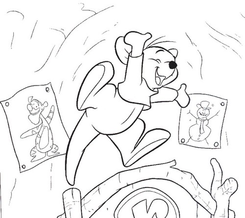 coloring pages winnie pooh. challenging coloring page