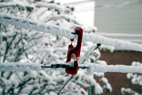 Frosted clothes line