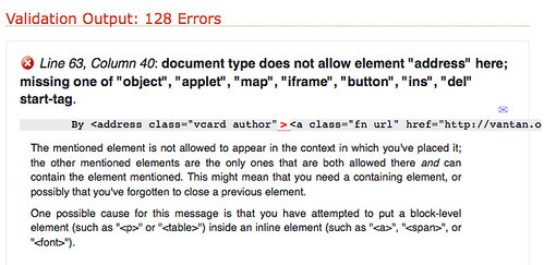 WTF?! My new blog template has 128 errors?!
