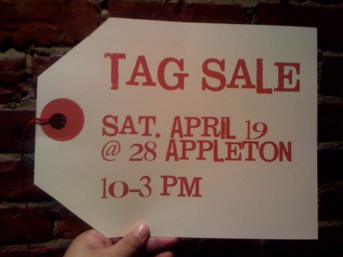 Tag sale sign