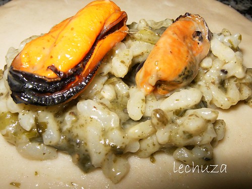 Empanadillas arroz con algas-relleno