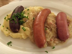 sausages at the Gaffel Haus