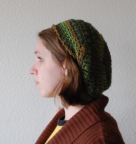 Slouchy green hat