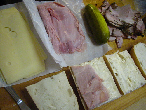 Preparing Cuban Sandwich