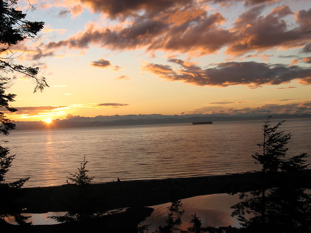 Sunset over Vancouver Island
