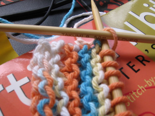 Close-up of knitting
