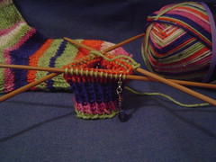 Ribbing completed on second sock