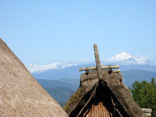 mountains from hida folk village