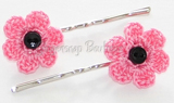Little Pink Flower Hair Pins