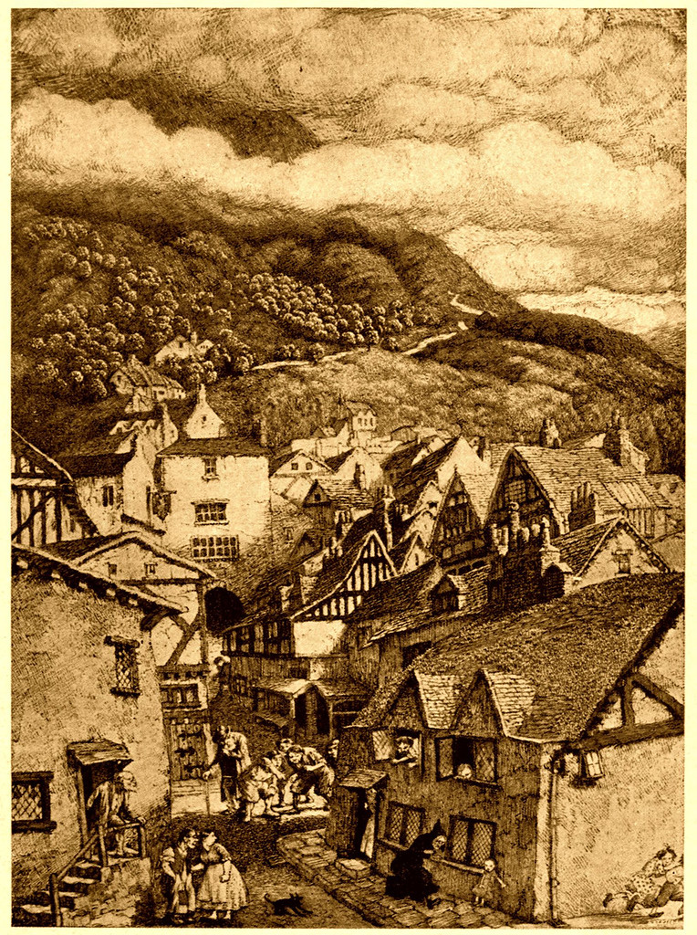 Sidney Sime - The Bad Old Woman In Black Ran Down The Street Of The Ox-Butchers (1916)