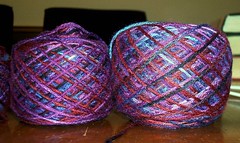 Hand Painted/Dyed Sarah Yarns 100% Bamboo - Berry Tasty