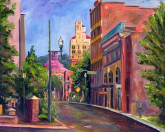 looking east on Patton Avenue, by Jeff Pittman; the view is the same as the one in the photo, in the preceding blog entry