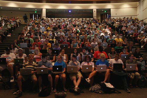lots of Apple laptops at the University of Missouri