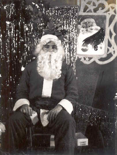 Rog as a department store Santa