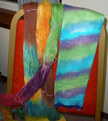 Margie's dyed yarns and blank
