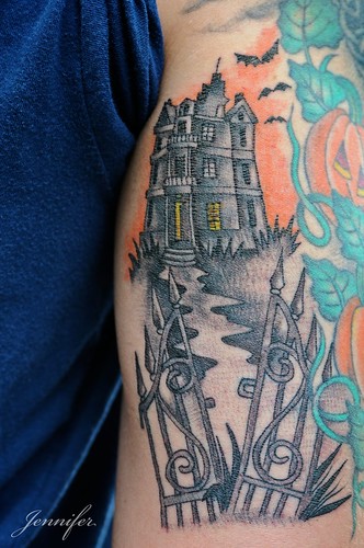  haunted house tattoo 