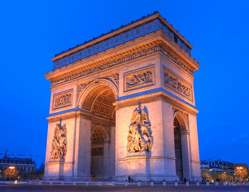 フリー画像|人工風景|建造物/建築物|門/ゲート|エトワール凱旋門|フランス風景|パリ|フリー素材|