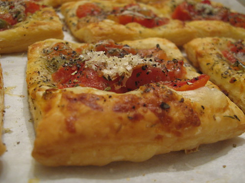 Tomato Herb Puff Pastry Tartlets