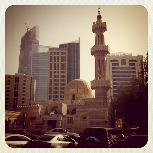 One of the mosques in Khalifa Street, Abu Dhabi