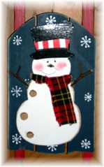 Snowman w sled