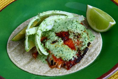 Blackened Tilapia Baja Tacos