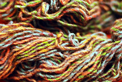 plied yarn closeup