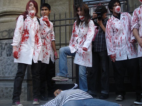 Uncaged Campaigns님이 촬영한 IARD 07 - Chile - stunt at Universidad Católica who test on animals.