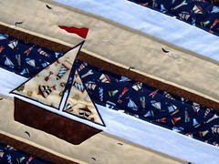 sailboat quilt detail