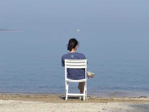 Woman sit alone
