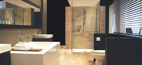 Modern contemporary bathroom interior
