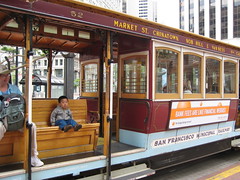 On the cable car, California line