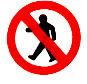 Trânsito de pedestres proibido