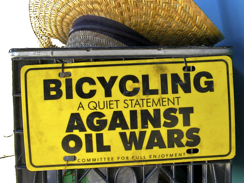 Bicycling, A Quiet Statment Against Oil Wars