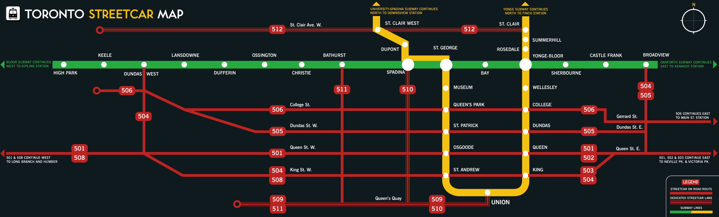 Streetcar Map For Toronto Spacing Toronto Spacing Toronto