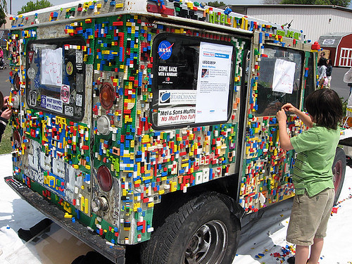 LEGO Jeep at Maker Faire almost done