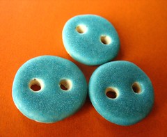 Turquoise Ceramic Buttons