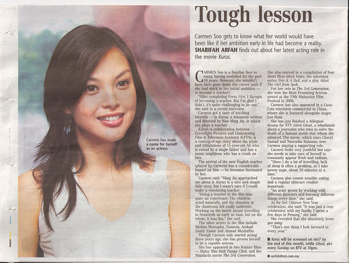 Carmen Soo and KURUS featured in New Straits Times