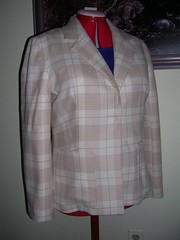 plaid wool suit jacket