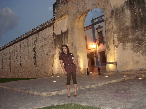 Jessica paseando en Campeche