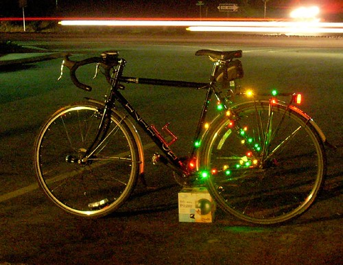 Bicycle Christmas lights