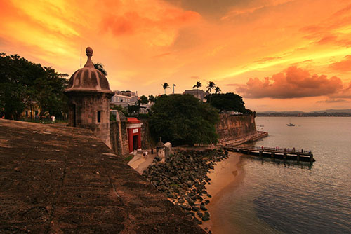 Sunset in San Juan Puerto Rico