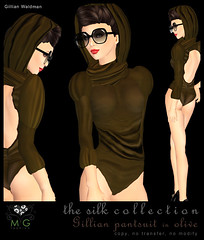 [MG fashion] Gillian pantsuit - The Silk Collection 6 (olive)