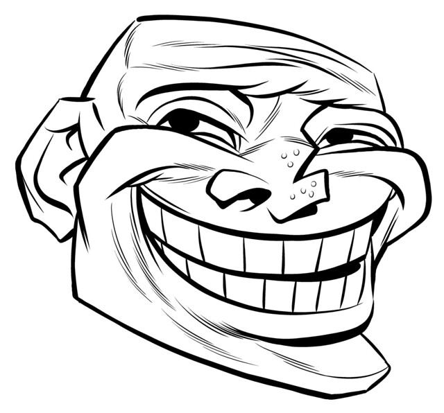 Troll Face Coloring Page