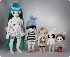comparation of my tiny dolls by Lindy Meow