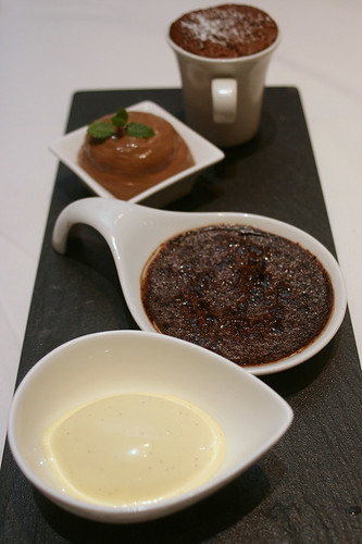 Chocolate Test - souffle, creme brulee, mousse