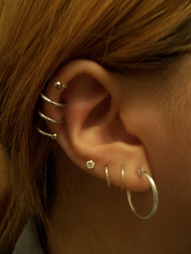 industrial piercing rings. industrial piercing spiral