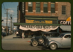 Public domain photo of meat shop