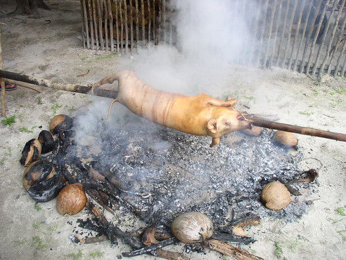 Siargao Island, Surigao del Norte lechon roasting pig rural food traditional  Buhay Pinoy Philippines Filipino Pilipino  people pictures photos life Philippinen      
