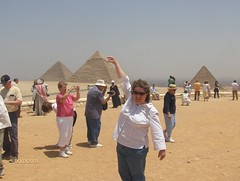 Erika holding a Pyramid